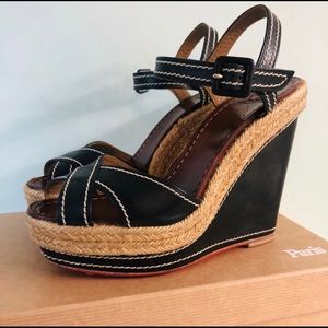 Christian Louboutin  Black wedges